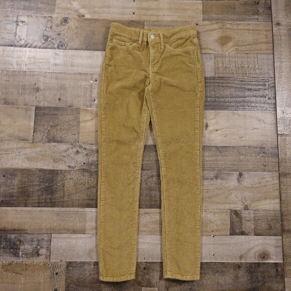 Levi’s Corduroy Skinny Pants Women’s W27 L30 Tan - Picture 1 of 12